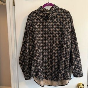 MunsingWear Cotton Long Sleeve Button Shirt Mens L
